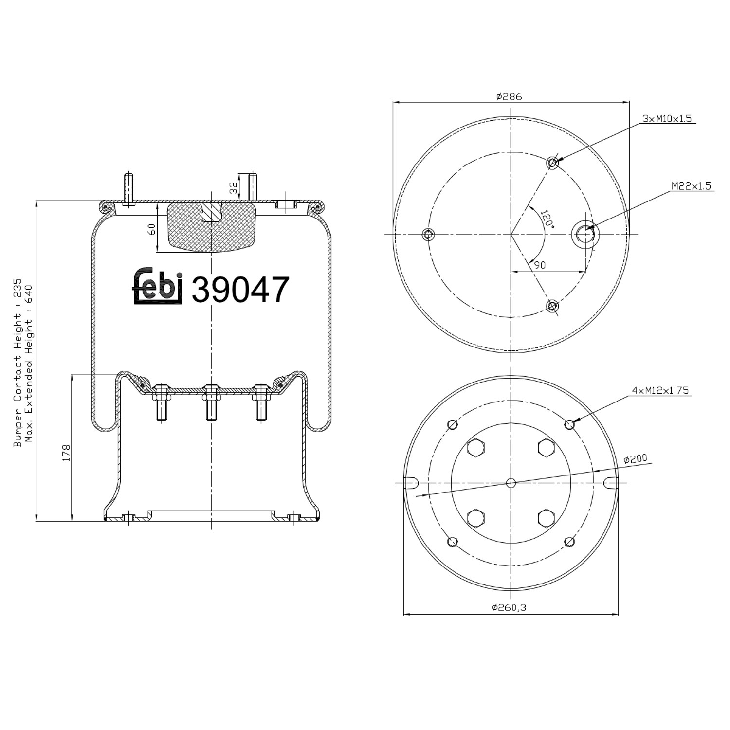 W01M586339 Firestone Пневмоподушка/пневморессора моста заднього